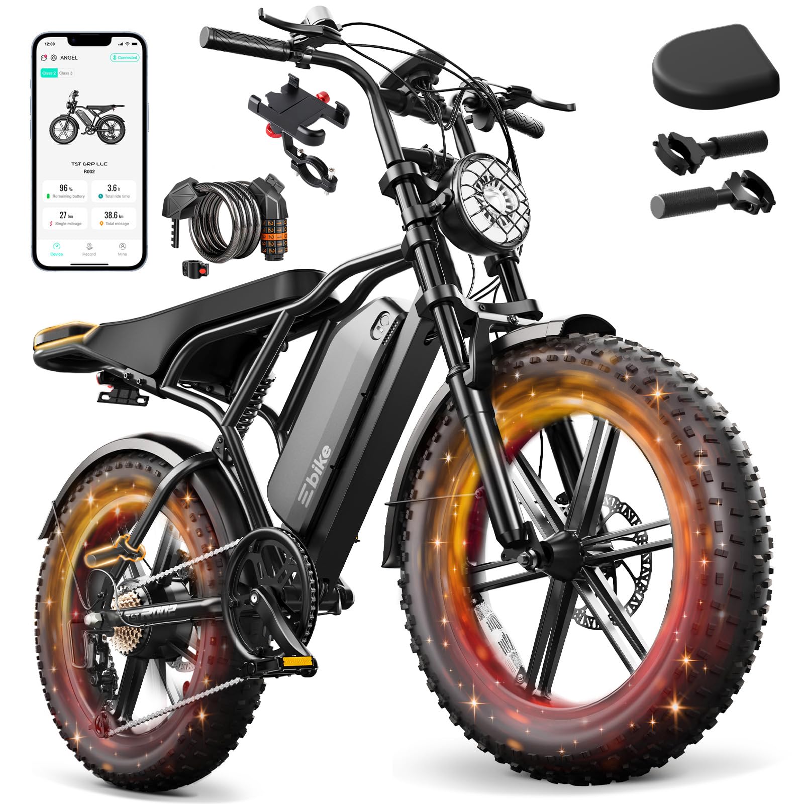 48V 1500W Rear Hub Motor With Battery - LIMITE Lithium-Batterie 48V 750W/1500W Hinterradnabenmotor, Scheibenbremse,
