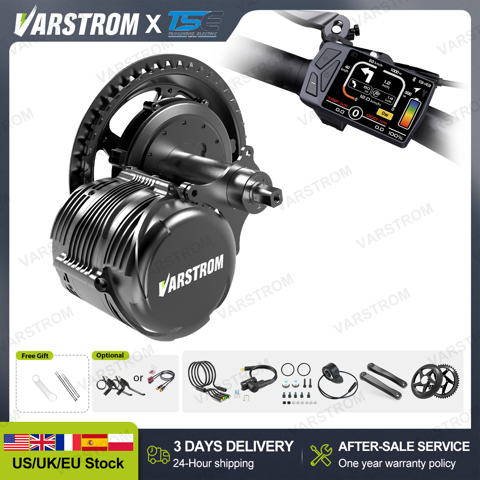 [USA Lager] Tongsheng 750W TSD – Side Hung Mid Drive Motor Kit Bewertung und Preis